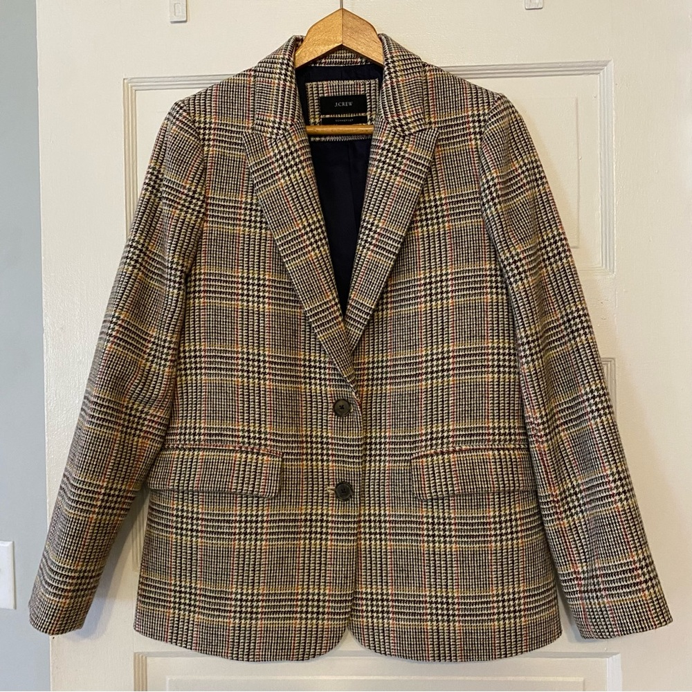 JCrew Sommerset blazer in glen plaid English wool size 6